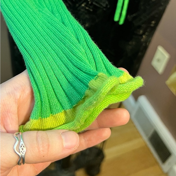 Urban Outfitters Izzy Faux Fur Cropped Cardigan in Pink & Green lot of 2 Size S - Picture 3 of 15